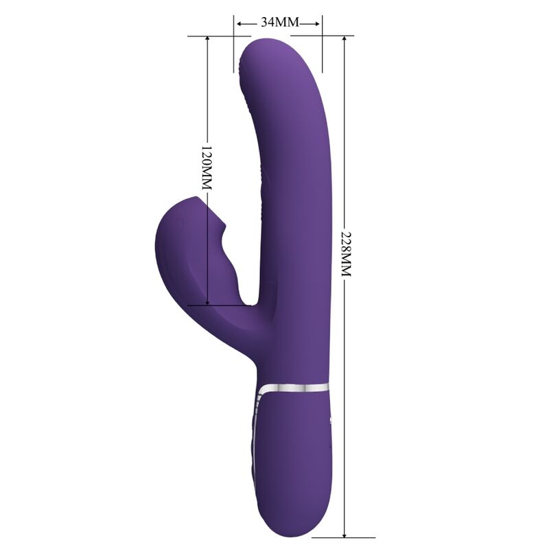 Pretty Love – Vibromasseur double stimulation multifonction 3 en 1 – Violet