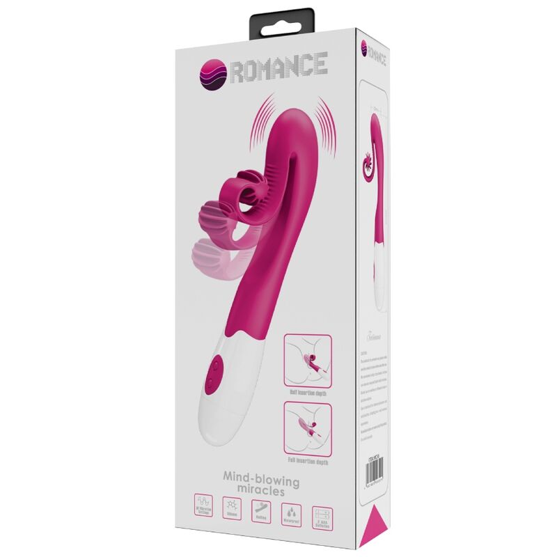 ROMANCE - VIBRATEUR ET STIMULATEUR 30 VITESSES ROSE