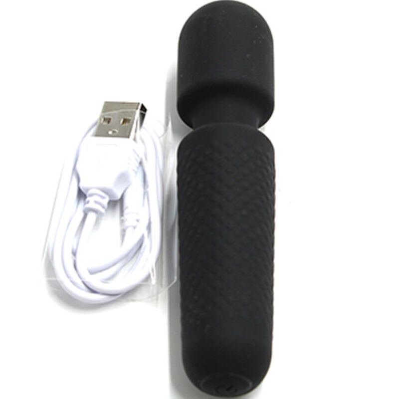 ARMONY - YOUR MAGIC MASSEUR & VIBRATEUR RECHARGEABLE 10 VIBRATIONS BAGUETTE DOTS NOIR