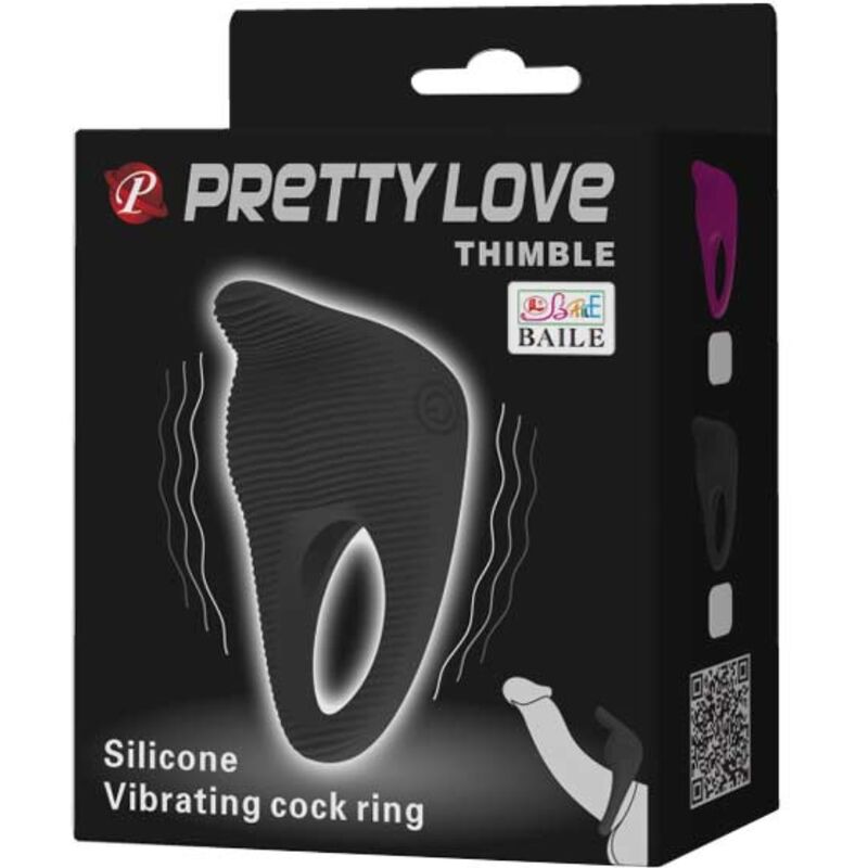 Pretty love - thimble anneau vibrateur noir