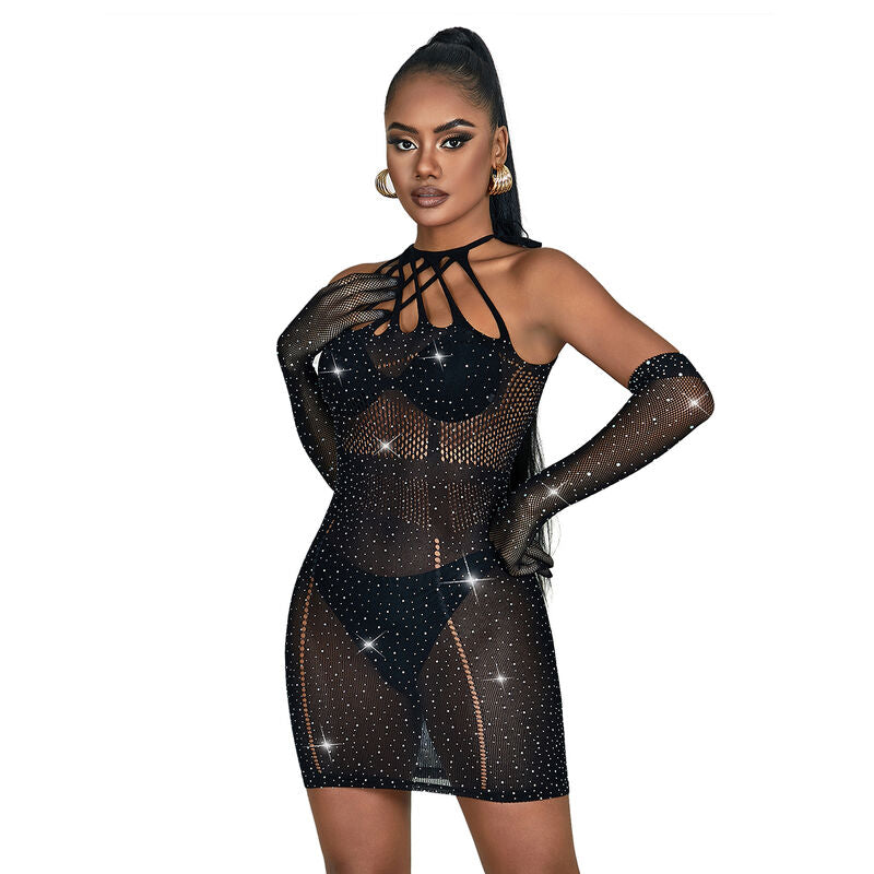 Subblime - 952235 robe réseille avec strass noir taille unique