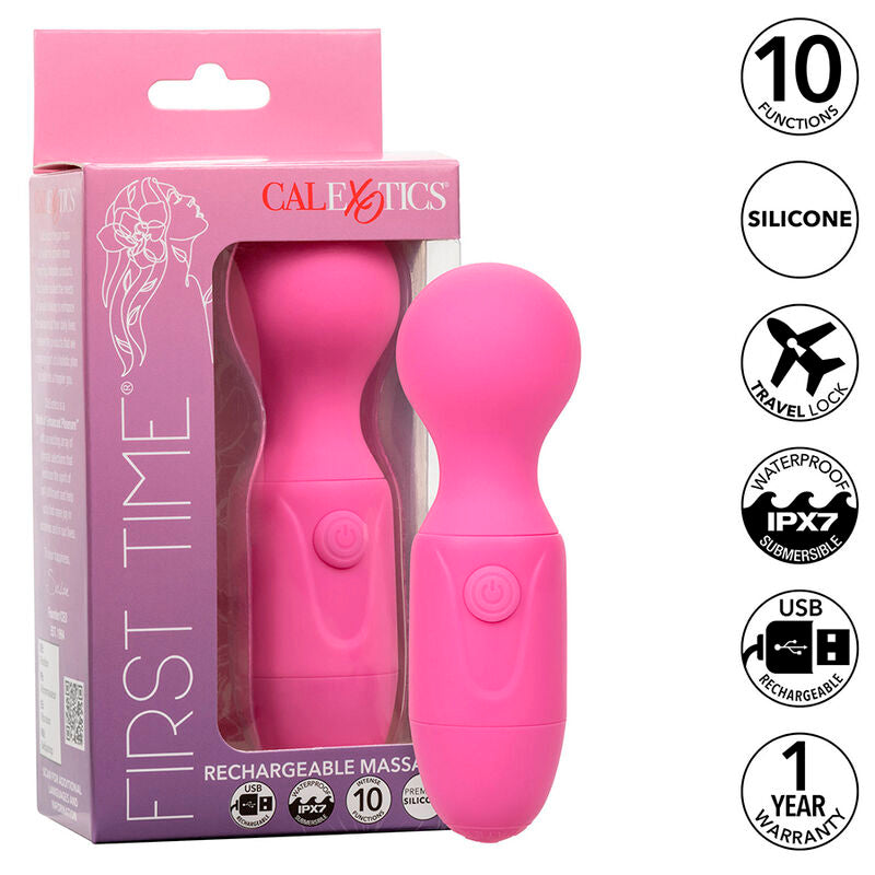 CALEXOTICS - FIRST TIME MASSEUR RECHARGEABLE 10 VIBRATIONS ROSE