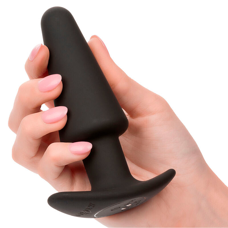 CALEXOTICS - ROCK BOTTOM TAPERED ANAL PLUG 10 VIBRATIONS SILICONE NOIR