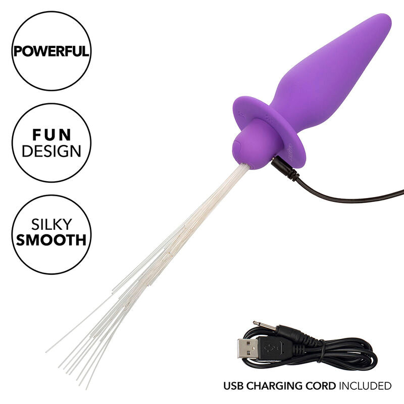 CALEXOTICS - SOUTHERN LIGHTS LIGHT UP PLUG ANAL10 VIBRATIONS SILICONE VIOLET