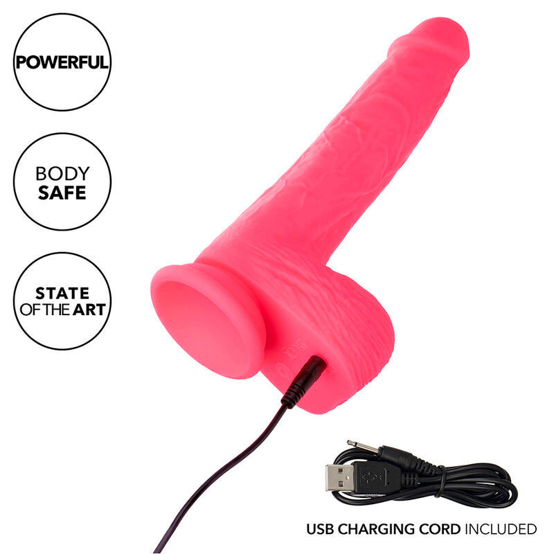 CALEXOTICS - STUDS VIBRATEUR RÉALISTE 10 VIBRATIONS ROSE