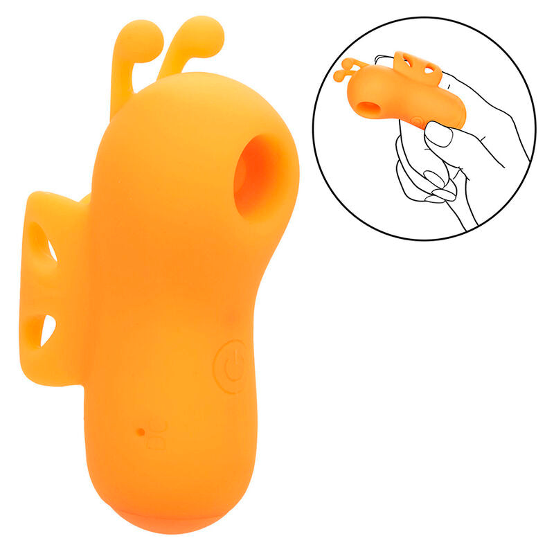 CALEXOTICS - NEON VIBES BUZZING VIBE LE STIMULATEUR DE DOIGTS 10 VIBRATIONS ORANGE