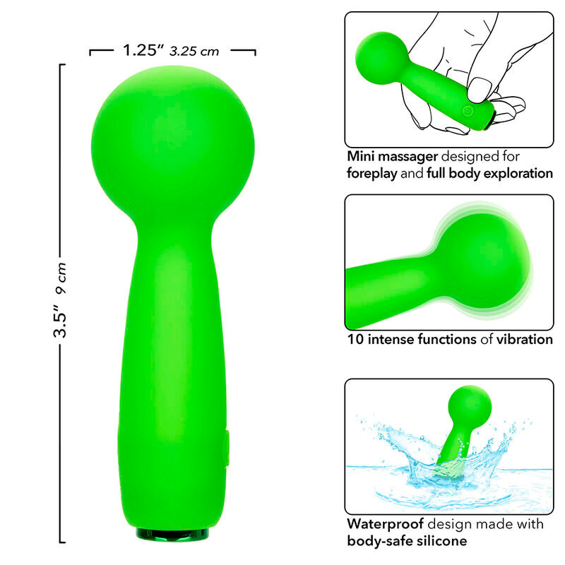 Calexotics - neon vibes le bubbly vibe mini masseur 10 vibrations vert