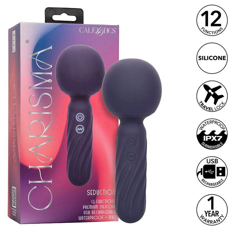 CALEXOTICS - CHARISMA SEDUCTION MASSEUR 12 FONCTIONS 17,75 CM X 6,25 CM VIOLET