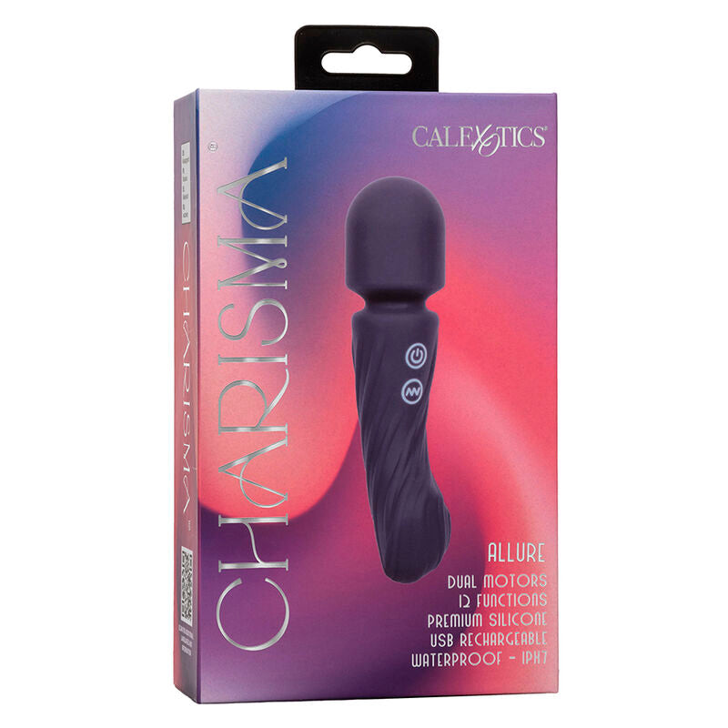 CALEXOTICS - CHARISMA ALLURE MASSEUR DOUBLE MOTEURS 12 FONCTIONS 17,25 CM X 4,5 CM VIOLET