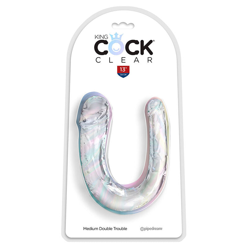 King Cock Double Gode 33 cm Transparent