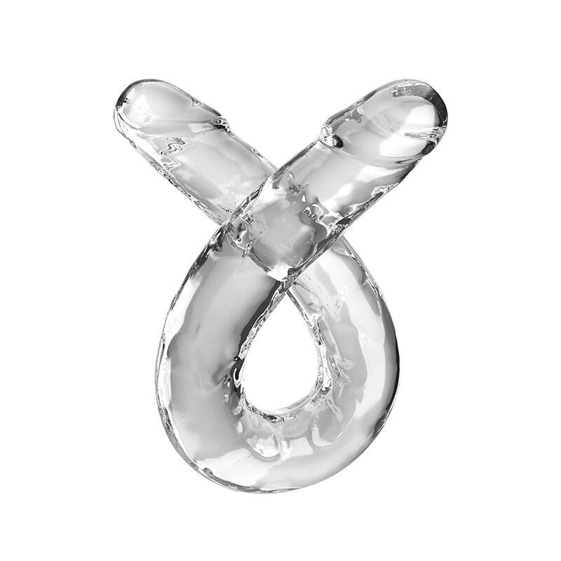 King Cock Double Gode flexible 46 cm Transparent