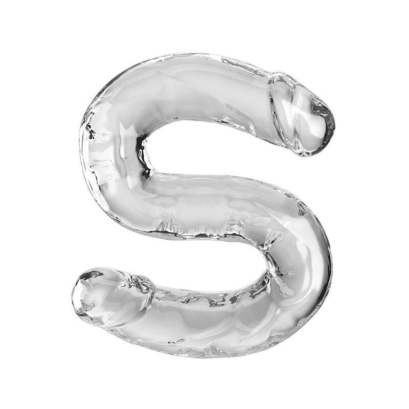 King Cock Double Gode flexible 46 cm Transparent