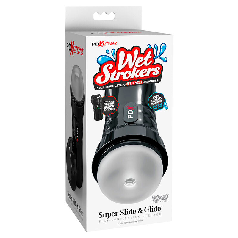 Pdx extreme - slide & glide masturbateur autolubrifiant transparent