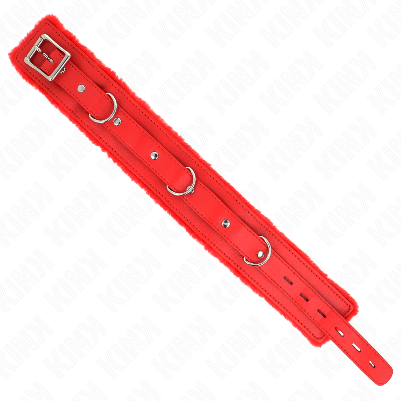 Kink - collier avec laisse 65 cm avec restrictions rouge 36-42 cm x 5,5 cm
