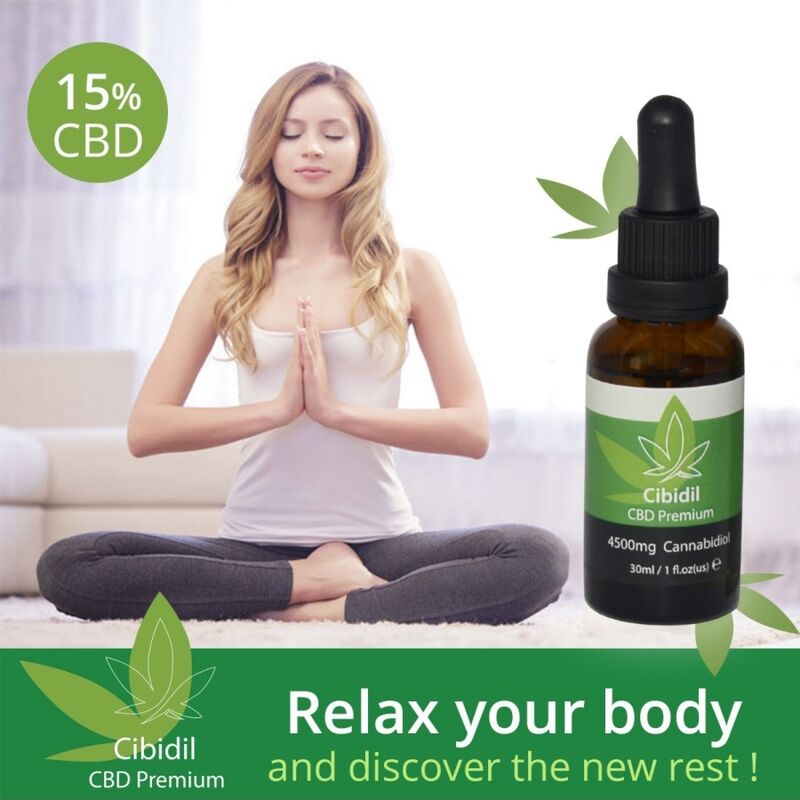 500 cosmetics - cibidil huile de cbd relaxante 15 % 30 ml