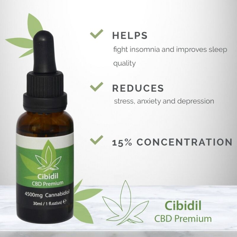 500 cosmetics - cibidil huile de cbd relaxante 15 % 30 ml