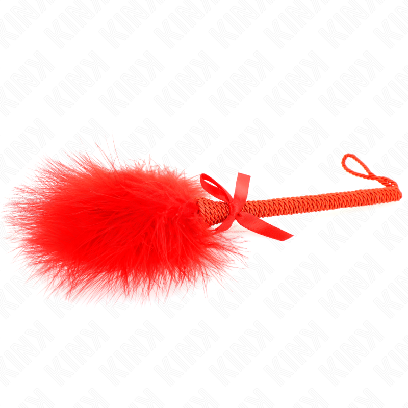 KINK – Baguette en Corde de Nylon Plumes Douces & Nœud Rouge