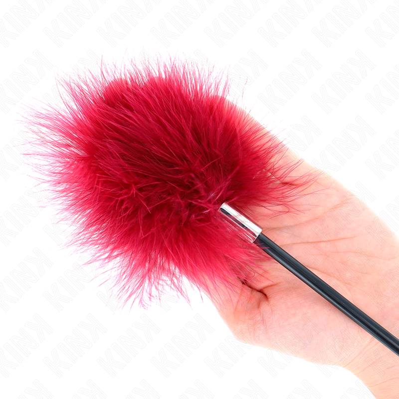 Kink - plumes de chacouilles avec palette en forme de rose 8 cm