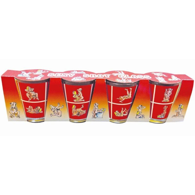 Verres à Shot Kamasutra Lot de 4 Transparent - Diablo Picante