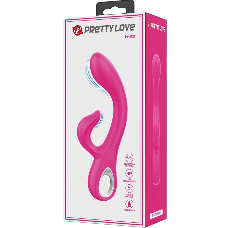 Pretty Love – Sextoy Rabbit Double Stimulation 12 Modes de Vibration Rose