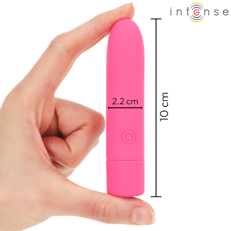 Intense - symone bullet vibrant rechargeable usb 8 vibrations rose 10 x 2,2 cm