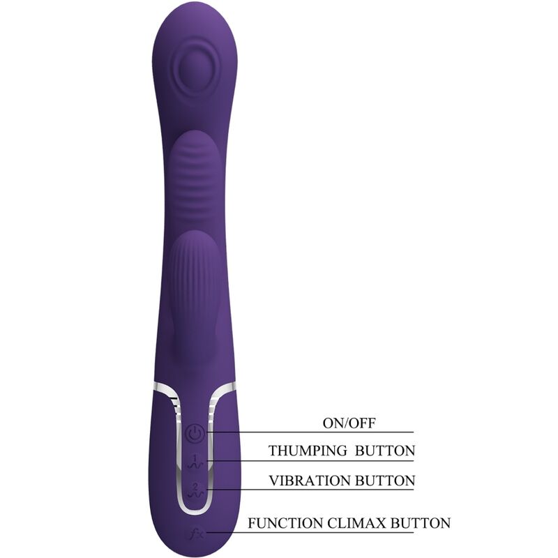 Pretty Love – Stimulateur Rabbit Multifonction 3 en 1 Shania Violet