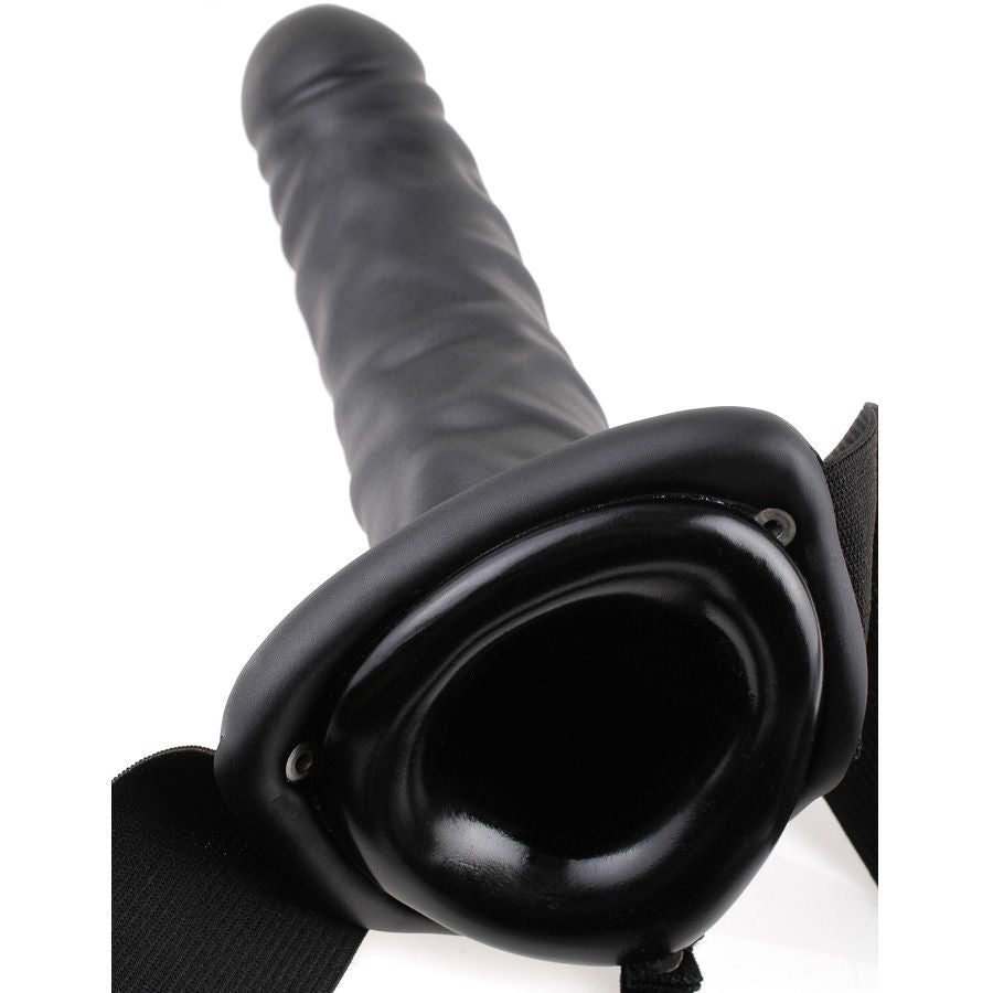 Fetish fantasy series - 19 cm vibrant creux strap-on noir