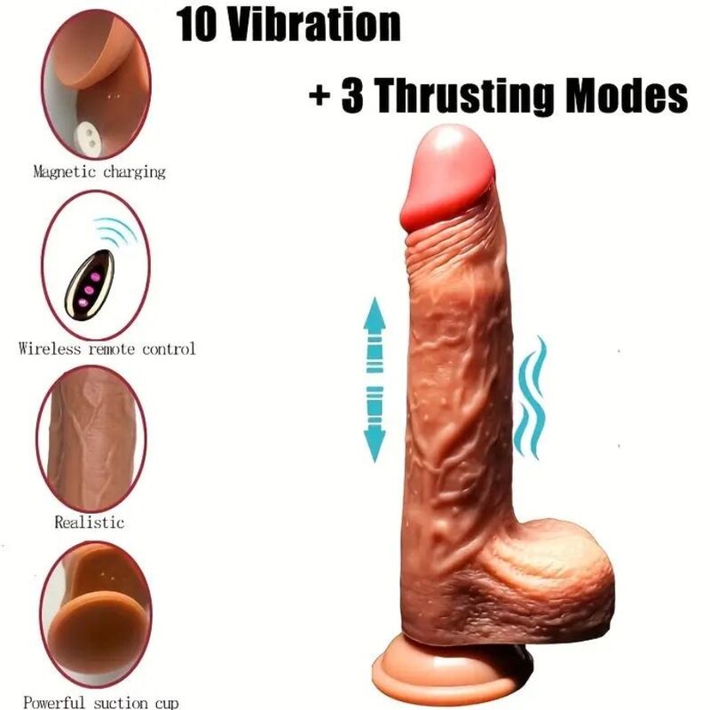 Armony - gode réaliste vibrant rechargeable