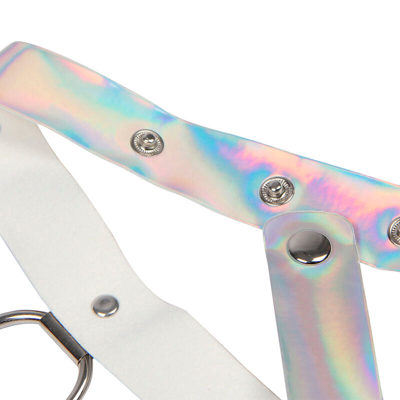 Subblime - 953737 harnais de poitrine avec anneaux et chaînes argent taille unique