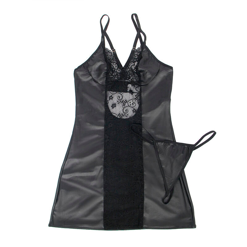 Subblime - 954178 robe + string cuir noir l/xl