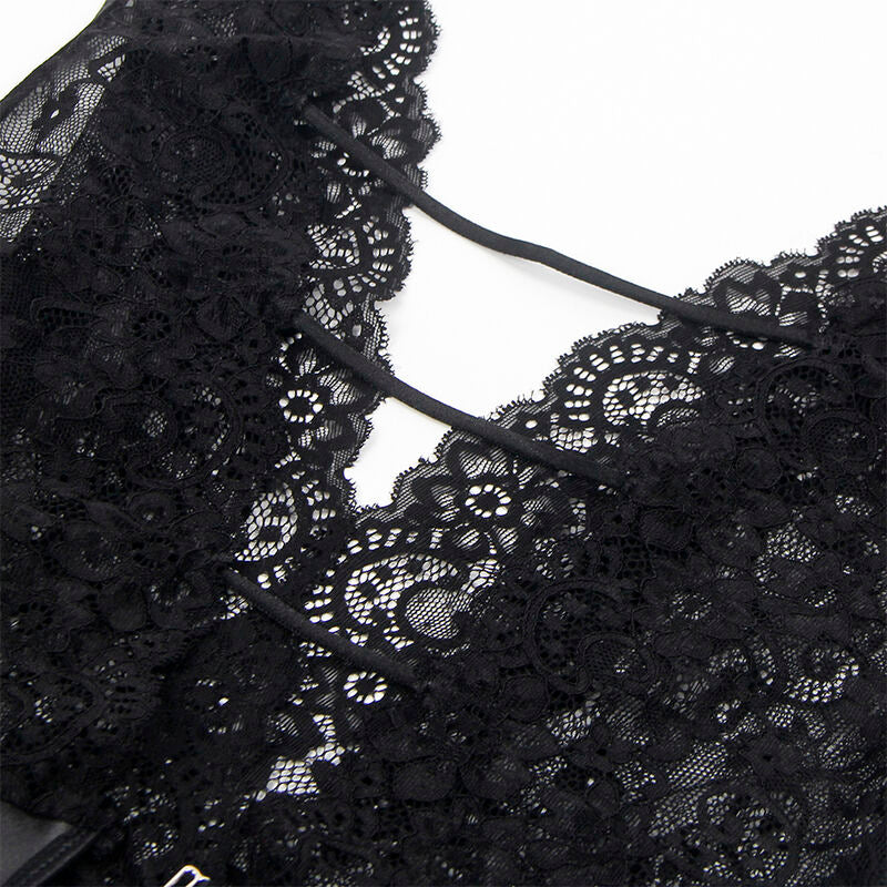 Subblime - 954390 body sexy avec porte-jarretelles noir l/xl