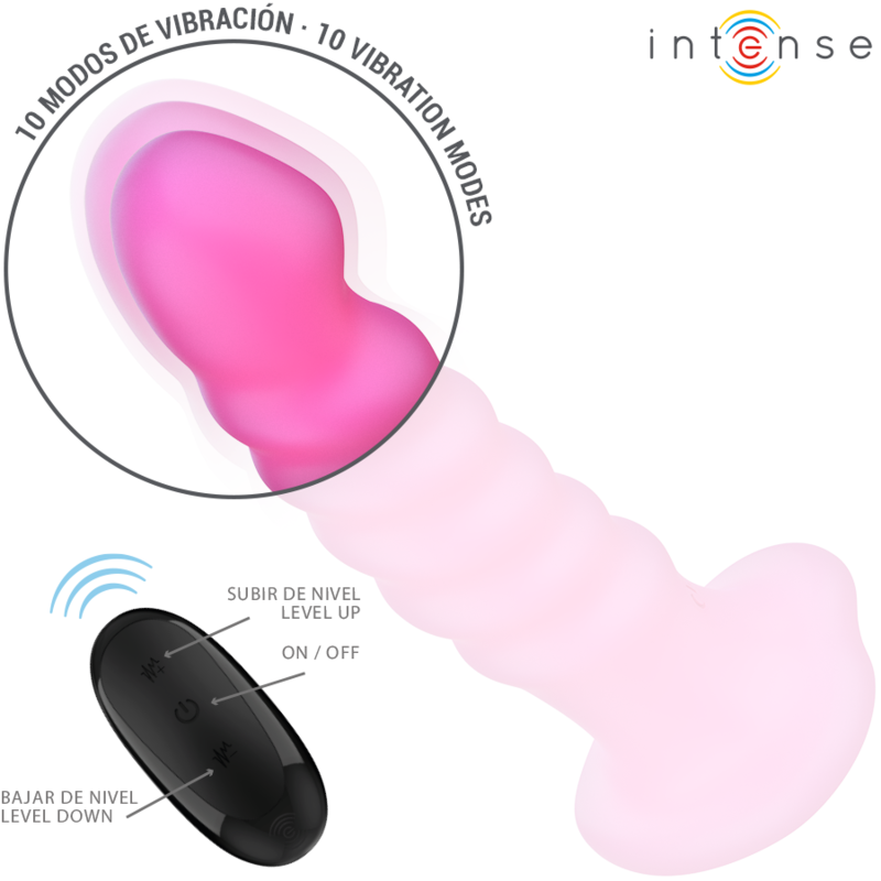 Intense - cindy vibrateur taille l design spirale 10 vibrations rose télécommande