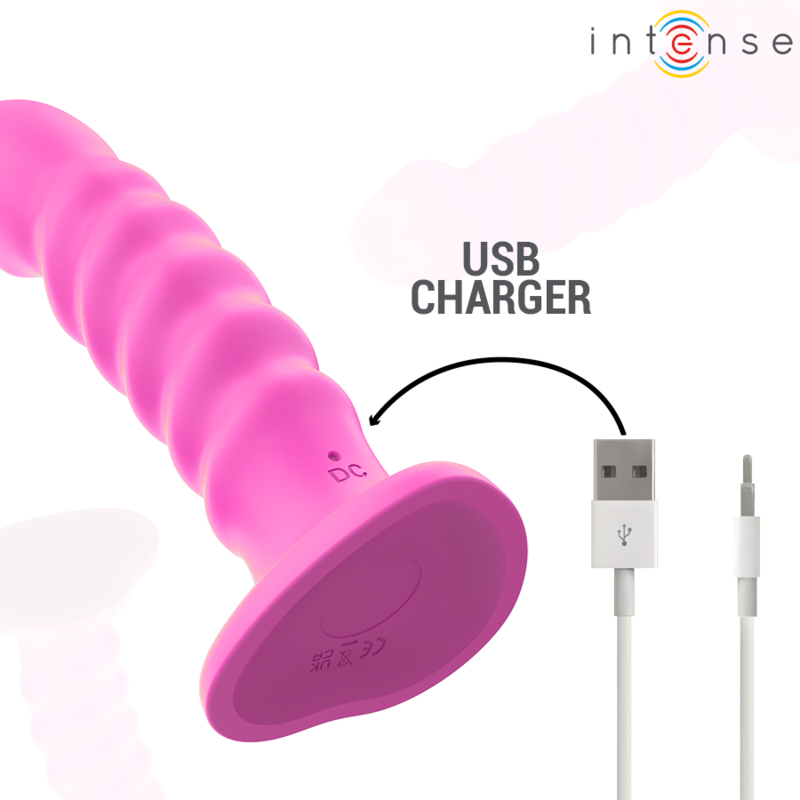 Intense - cindy vibrateur taille l design spirale 10 vibrations rose télécommande