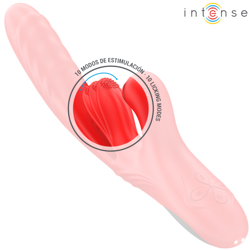 INTENSE - KAROL VIBRATEUR MULTIFONCTION POUSSÉE & STIMULATION & ASPIRATION ROUGE