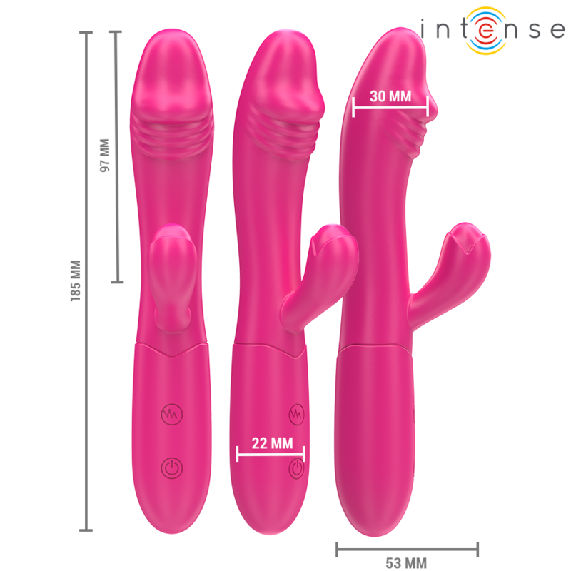 Intense - ivy vibrateur flexible 10 vibrations avec langue stimulante rose