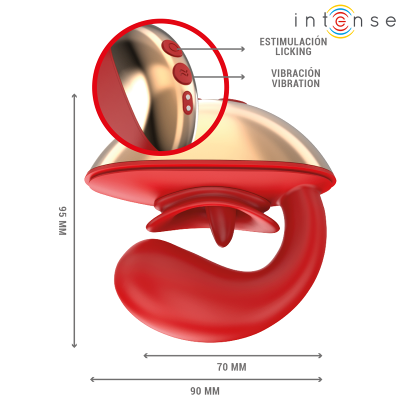 Intense – Stimulateur en U pour couple Mariah – Rouge