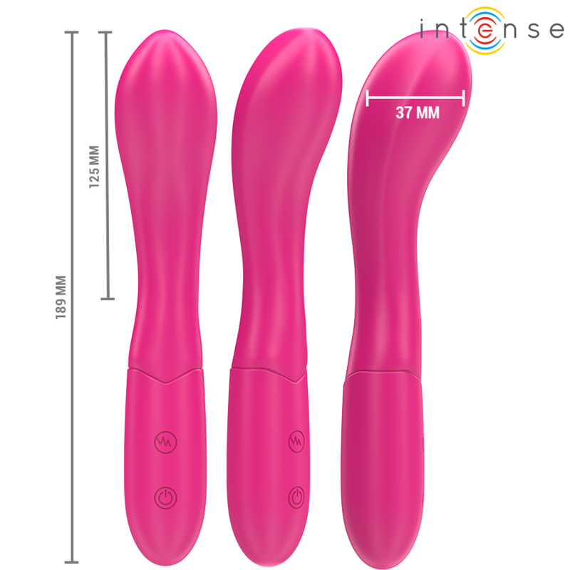 Intense - lisette vibrateur 19 cm souple 10 vibrations rose