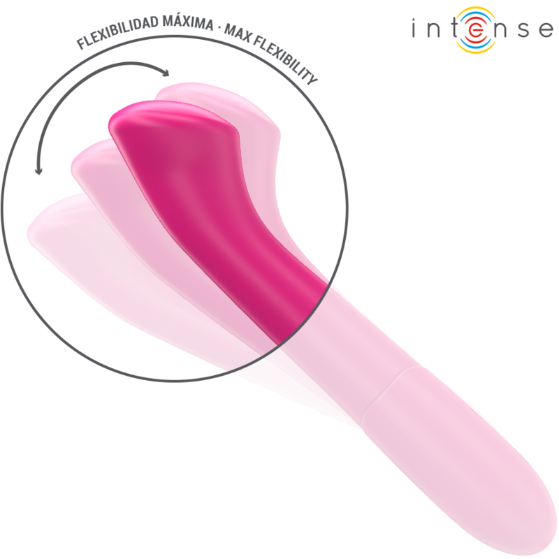 Intense - paty vibrateur 19 cm flexible 10 vibrations modèle 2 rose