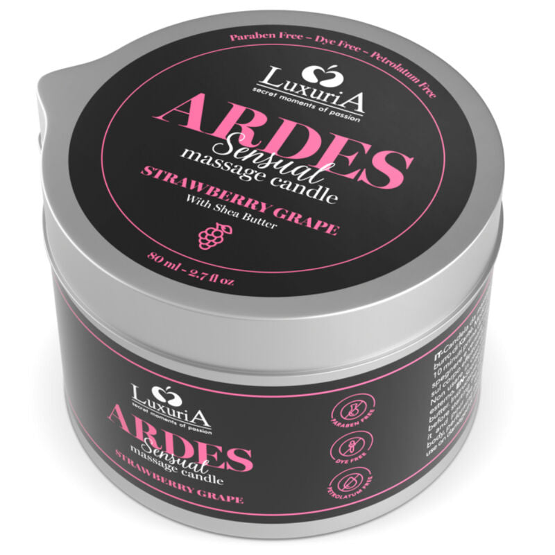 Intimateline -  Bougie de Massage Fraise / Raisin Luxuria Ardes