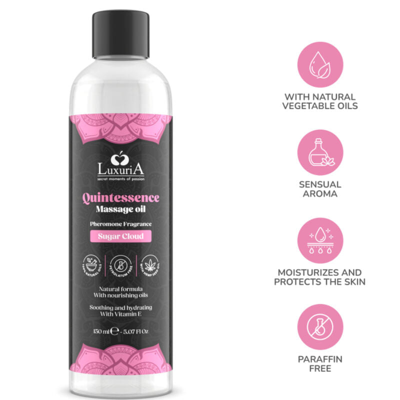 Intimateline luxuria - huile de massage nuage de sucre 150 ml