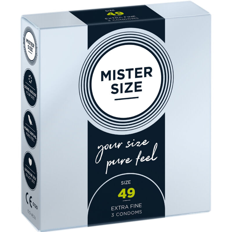 MISTER SIZE - PRÉSERVATIF TAILLE S 49 MM (3 UNITÉS)