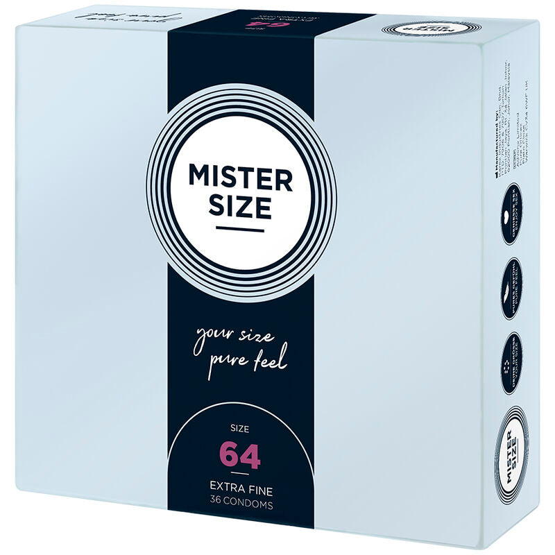 MISTER SIZE - PRÉSERVATIFS TAILLE XXL 64 MM (36 UNITÉS)