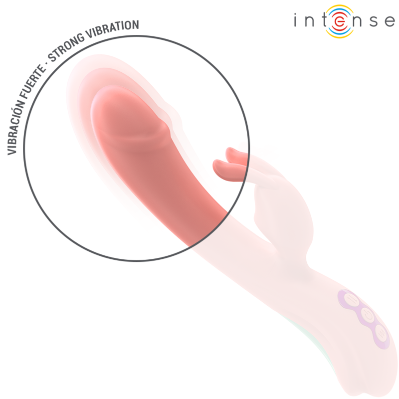 Intense – Vibromasseur Rabbit Rachel en Silicone Ultra Doux Nude