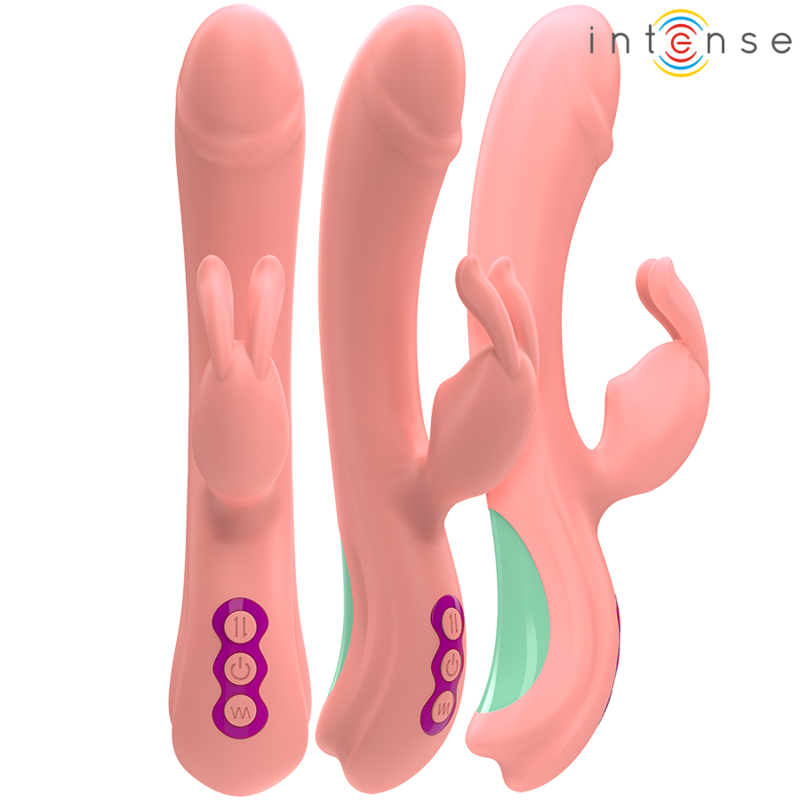 Intense – Vibromasseur Rabbit Rachel en Silicone Ultra Doux Nude