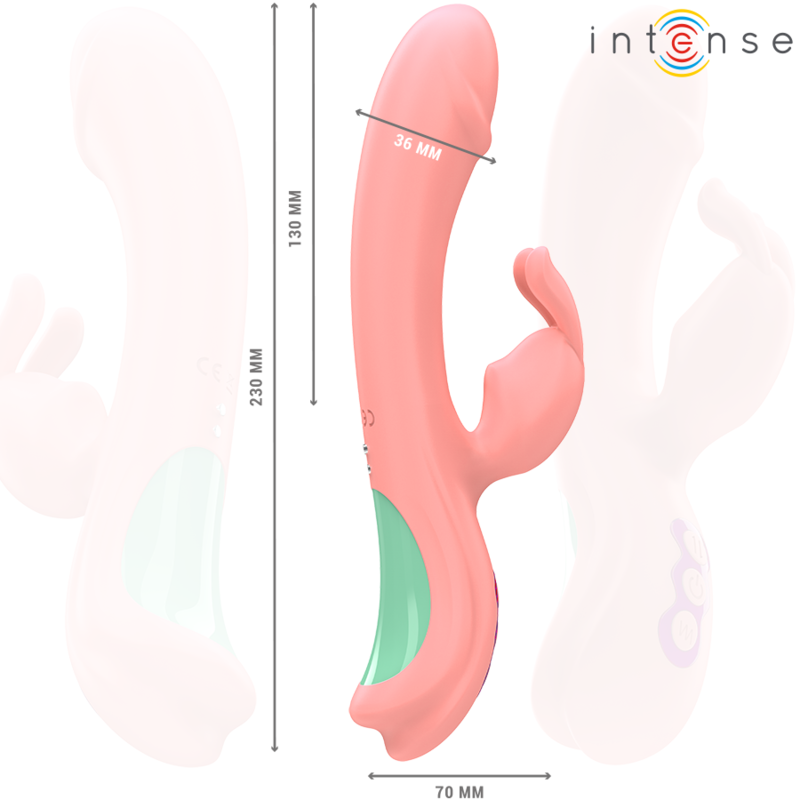 Intense – Vibromasseur Rabbit Rachel en Silicone Ultra Doux Nude