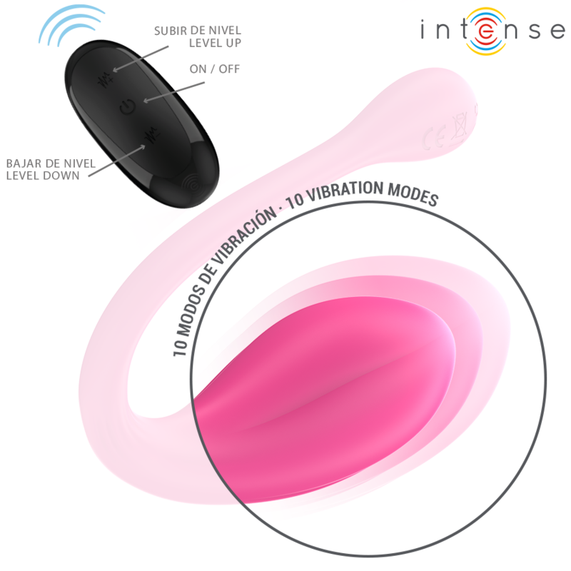 Intense – Stimulateur pour couple connecté avec télécommande Janice – Rose