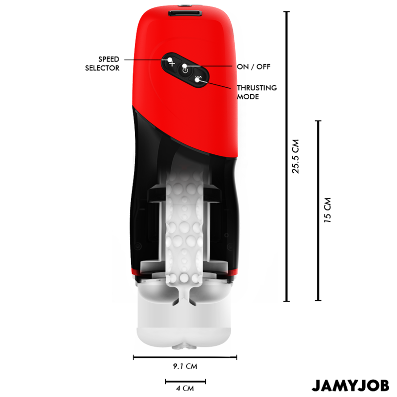 JAMYJOB - MASTURBATEUR VAGIN AUTOMATIQUE XPEED 5 MODES DE POUSSÉE ET EFFET SONORE