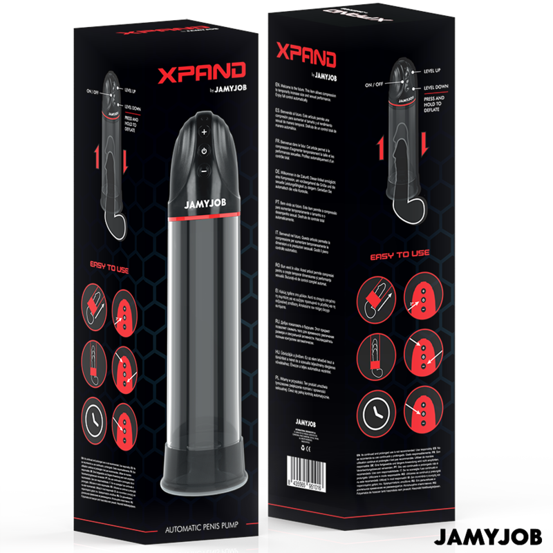 JAMYJOB - POMPE AUTOMATIQUE XPAND 3 NIVEAUX D'ASPIRATION GRIS