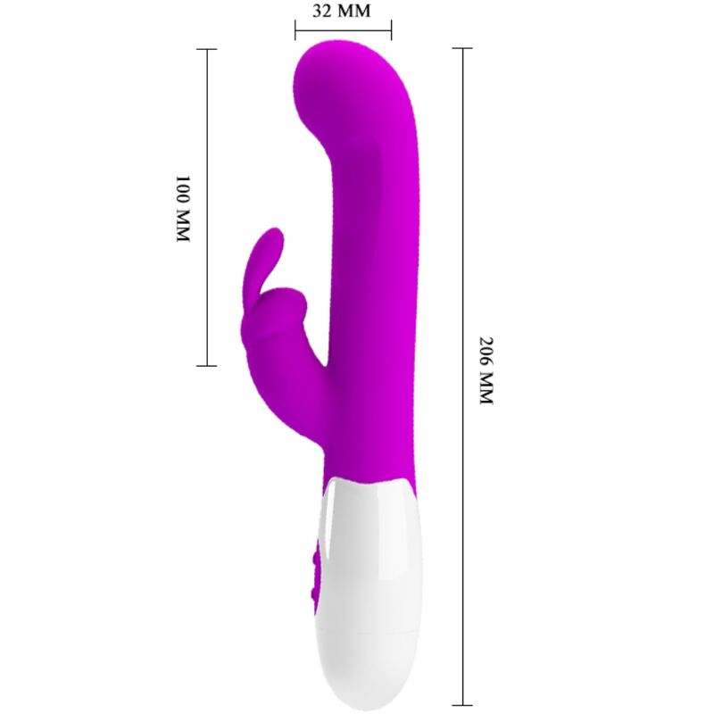 Pretty love - vibrateur centaure lapin 30 modes de vibration violet