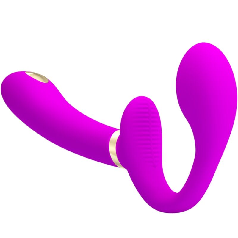 Pretty love - thunderbird double vibrateur strap-on avec télécommande violet